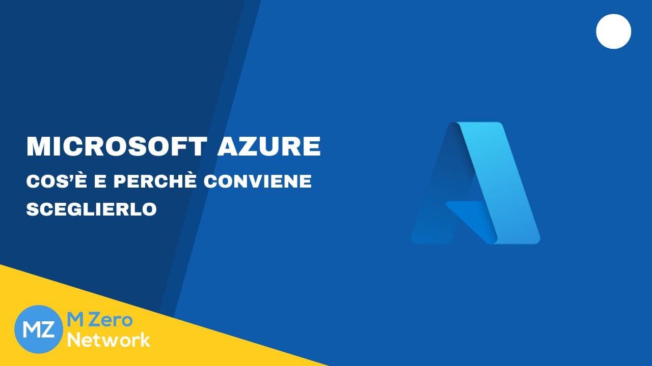 Copertina «Microsoft Azure: cos’è e perché conviene sceglierlo», con il logo Azure