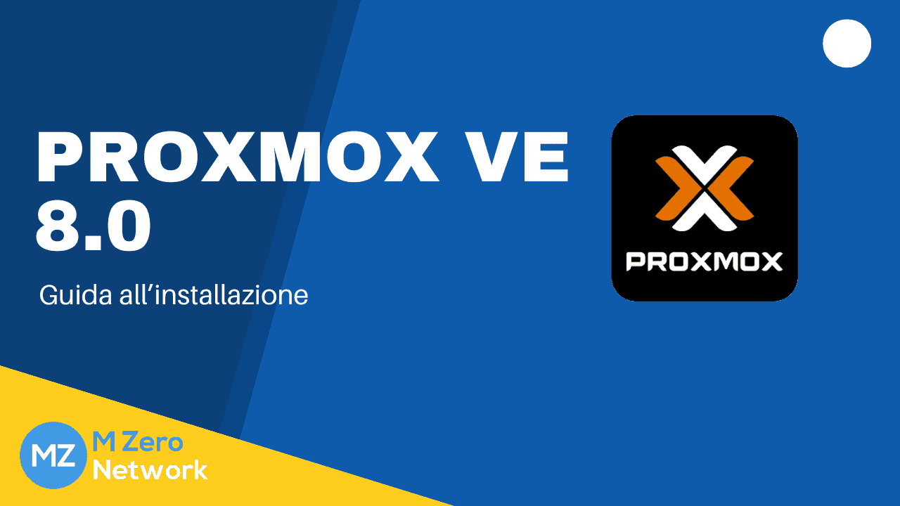 Copertina «Proxmox VE 8.0: guida all’installazione», con il logo Proxmox