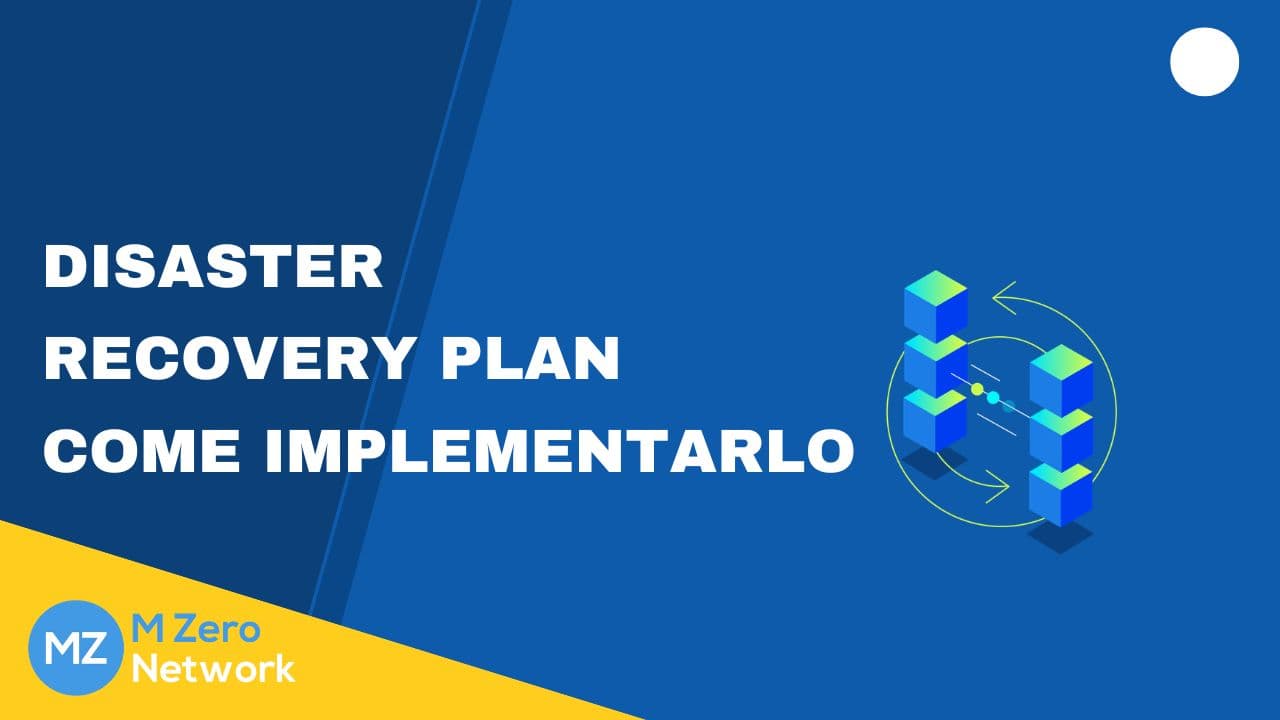 Copertina «Disaster recovery plan: come implementarlo», con l’icona di cubi disposti in ciclo