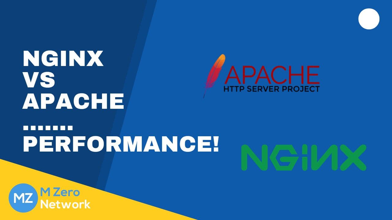 Copertina «Nginx vs Apache: performance!», con i loghi Apache HTTP Server e NGINX
