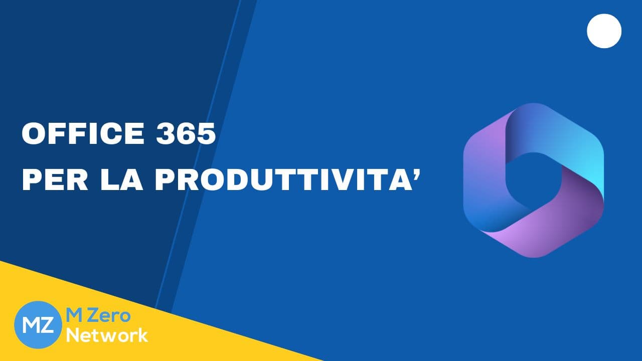 Copertina «Office 365 per la produttività», con il logo Microsoft 365