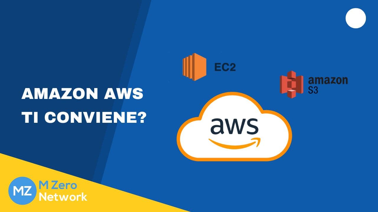 Copertina «Amazon AWS ti conviene?», con il logo AWS e le icone di EC2 e Amazon S3