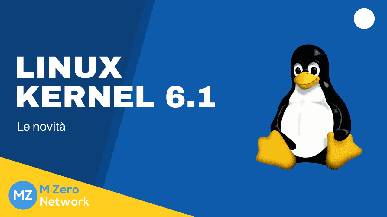 Copertina «Linux Kernel 6.1: le novità», con il pinguino Tux