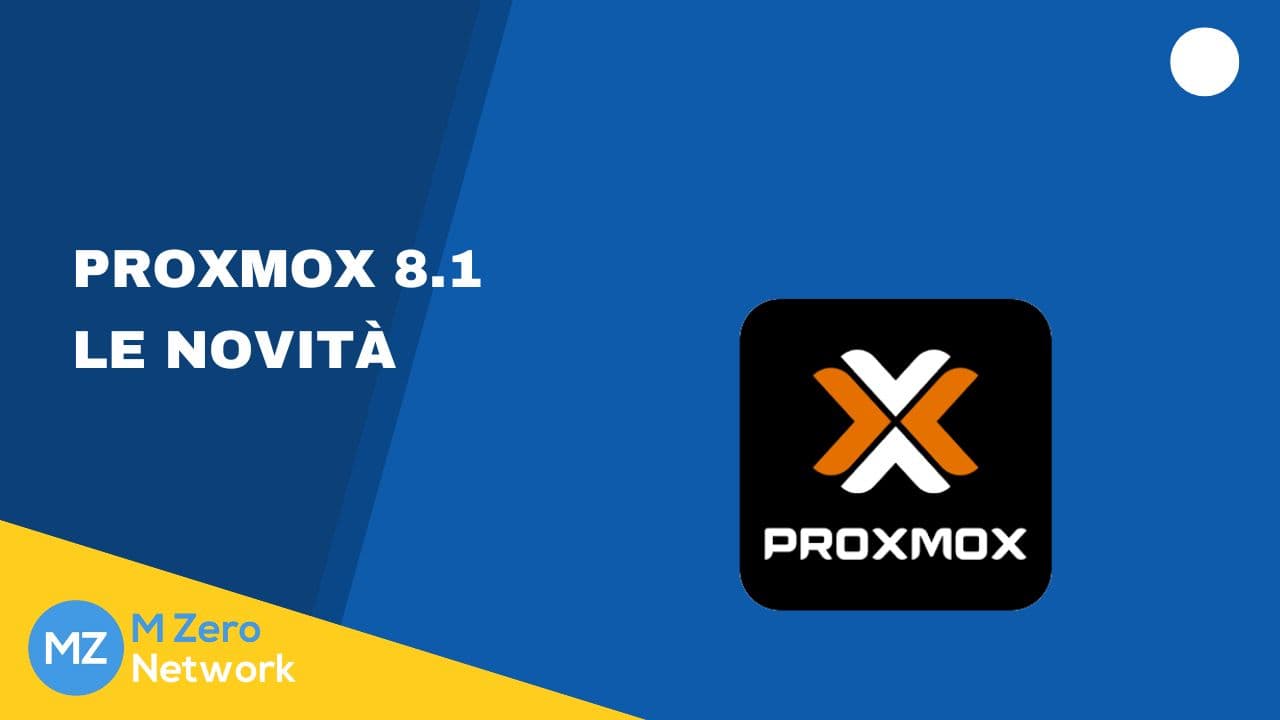 Copertina «Proxmox 8.1: le novità», con il logo Proxmox