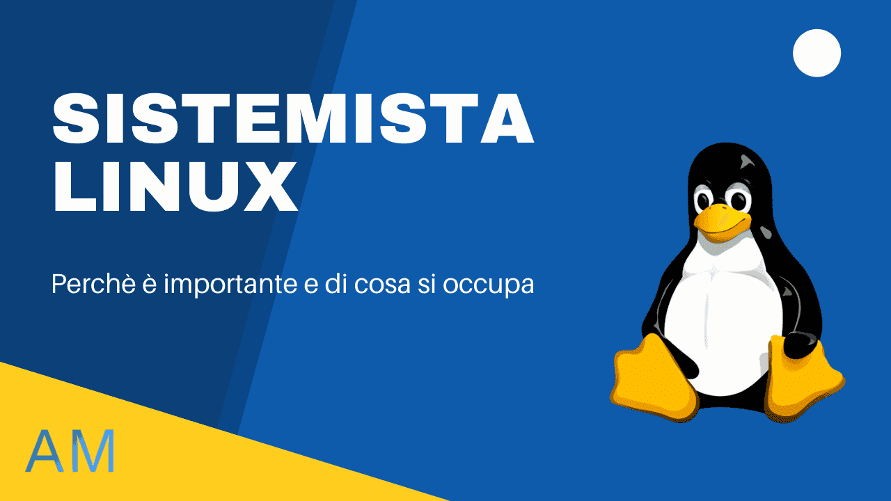 Copertina «Sistemista Linux: perché è importante e di cosa si occupa», con il pinguino Tux