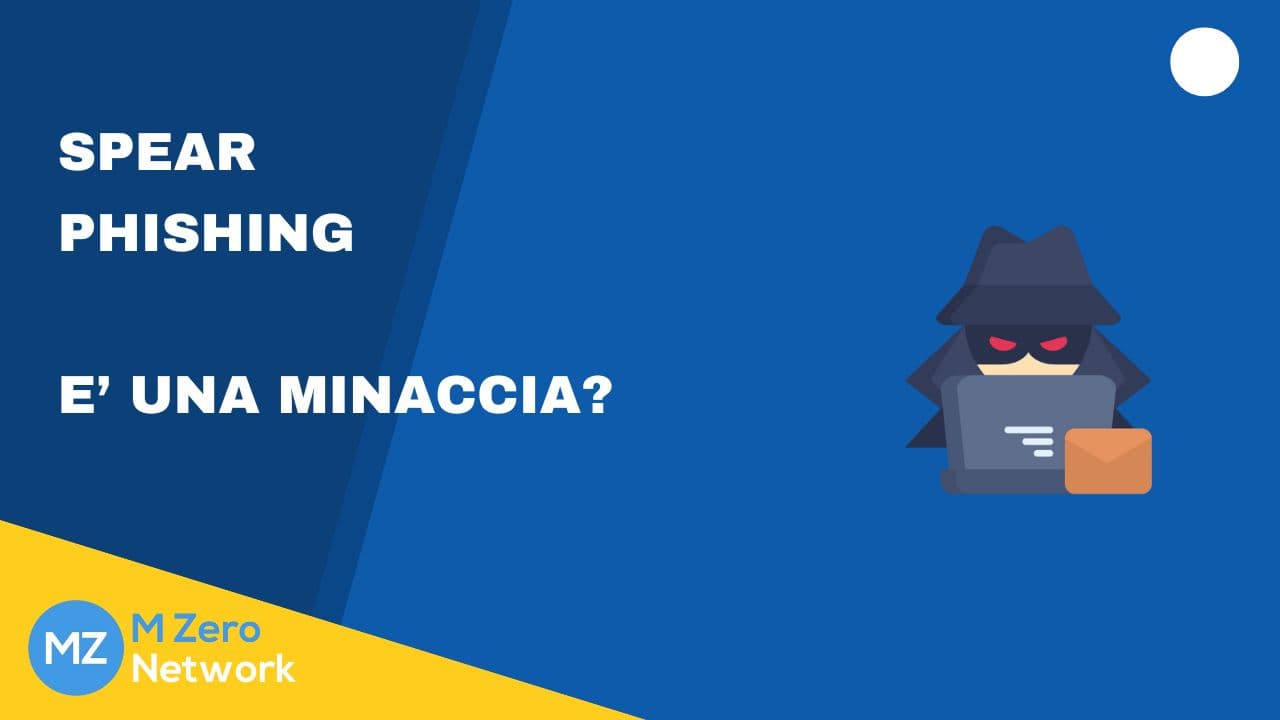 Copertina «Spear phishing è una minaccia?», con l’illustrazione di un malintenzionato incappucciato al computer