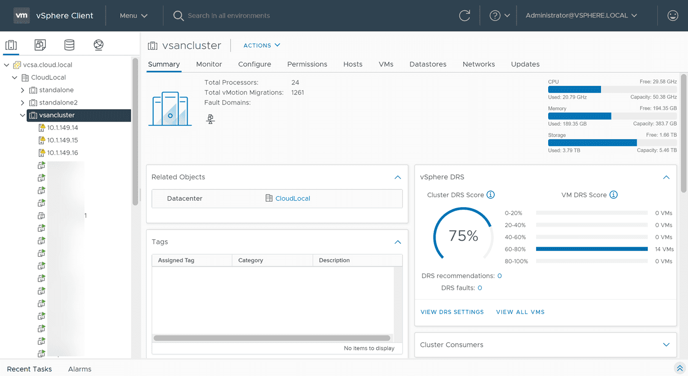 vCenter cluster